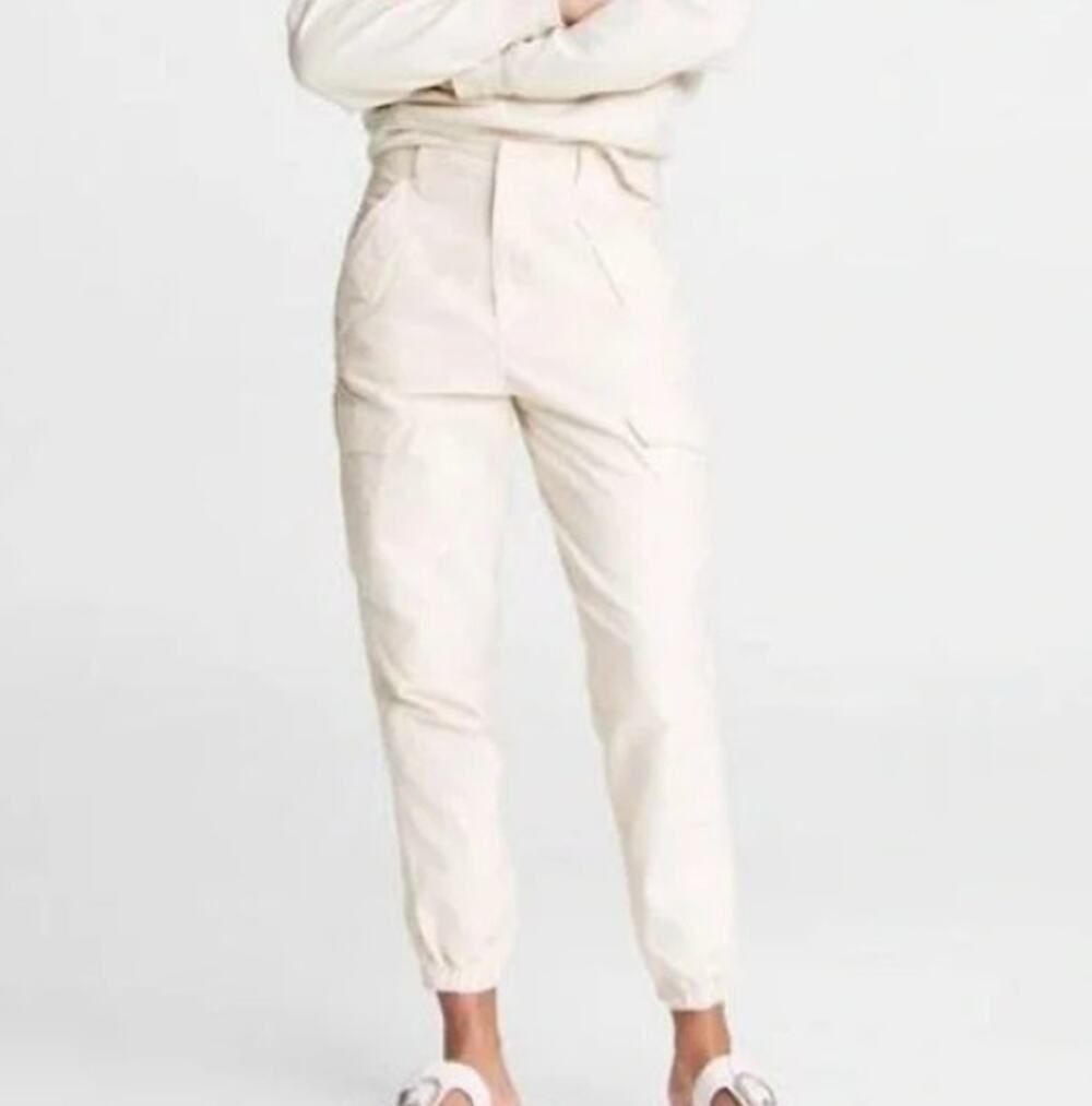 Rag & Bone Field Cargo Jogger Pants Ecru Cream Size 28 Cotton